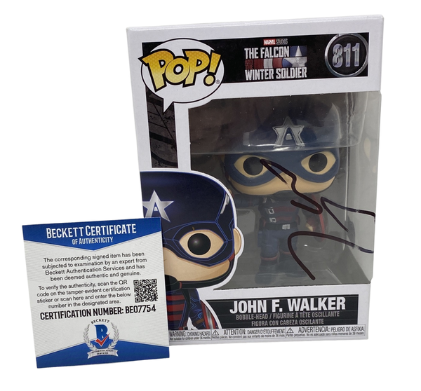 Wyatt Russell Signed Funko Pop John F Walker The Falcon & The Winter Soldier BAS