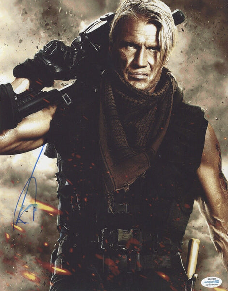 Dolph Lundgren Signed Autographed 11x14 Photo The Expendables ACOA COA