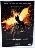 Christian Bale Signed Autograph The Dark Knight Rises 12x18 Poster Photo BAS COA