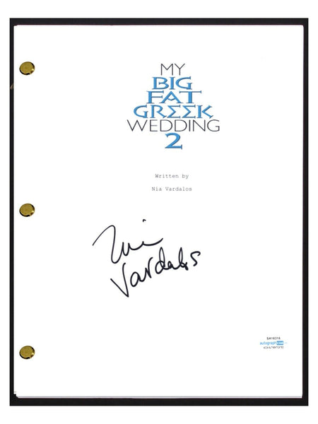 Nia Vardalos Signed Autographed My Big Fat Greek Wedding 2 Movie Script ACOA COA