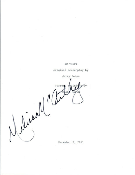 Melissa McCarthy Signed Autographed IDENTITY THIEF Movie Script COA VD
