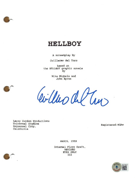 Guillermo Del Toro Signed Autograph Hellboy Movie Script Screenplay Beckett COA