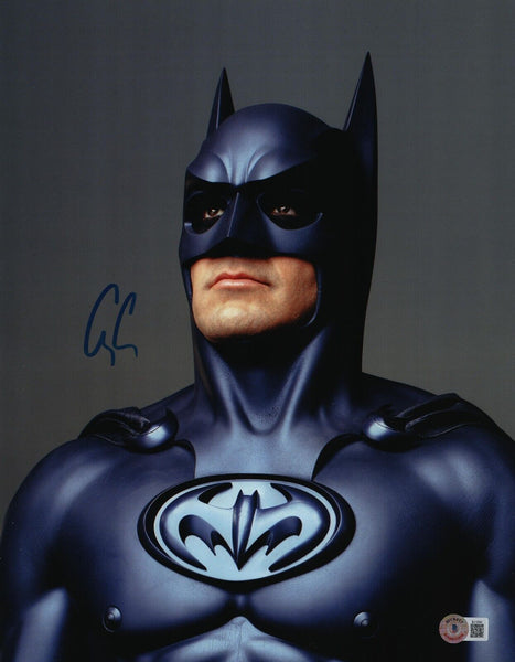 George Clooney Signed Autograph Batman & Robin 11x14 Photo Beckett COA