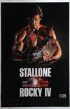 Sylvester Stallone Signed Autographed Rocky IV 11x17 Movie Poster Beckett COA
