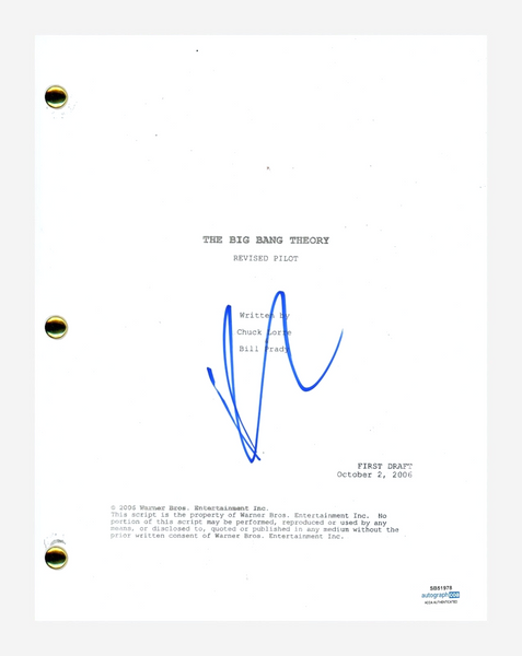 Kaley Cuoco Signed Autographed The Big Bang Theory Pilot Episode Script ACOA COA