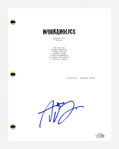 Adam Devine Signed Autographed Workaholics Pilot Episode Script ACOA COA