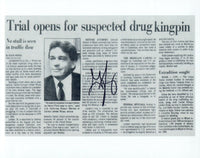 Boston George Jung Signed Rare Newspaper 8x10 Photo Blow Movie Smuggler BAS COA