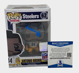 Antonio Brown Signed Autograph Funko Pop Figure Pittsburgh Steelers Beckett COA