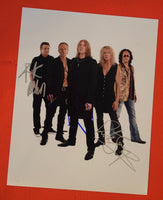 Def Leppard Signed Autographed 11x14 Photo Joe Elliott Rick Allen Savage Collen