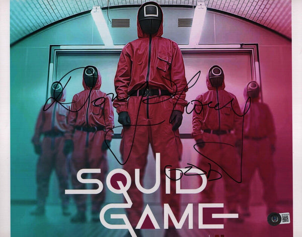 Hwang Dong-hyuk Signed Autographed 11x14 Photo Squid Game Creator Beckett COA