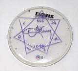 Danny Carey Tool Signed Stage Used 8" Drumhead Heptagram Autograph Beckett COA