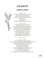 Yo Gotti Signed Autograph Lebron James Song Lyric Sheet Rapper Hip Hop ACOA COA