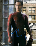 Tobey Maguire Signed 11x14 Photo Spider-Man Autograph Peter Parker Beckett COA