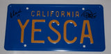Cheech Marin & Tommy Chong Signed Autographed YESCA Prop License Plate COA