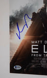 Matt Damon Signed Autographed 12x18 Photo Poster ELYSIUM Beckett BAS COA