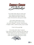 Tommy Chong Signed Cheech & Chong UP IN SMOKE Song Lyric Sheet Beckett BAS COA