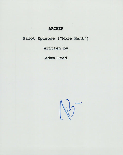 H. Jon Benjamin Signed Autograph ARCHER Pilot Episode Script "Mole Hunt" COA VD