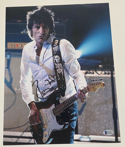 Ronnie Wood Ron Signed Autograph 11x14 Photo The Rolling Stones Beckett BAS COA