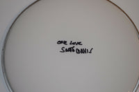 Carlton Santa Davis Signed Autograph 10" Drumhead Bob Marley Wailers Drummer COA