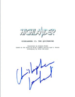 Christopher Lambert Signed Autograph HIGHLANDER II THE QUICKENING Script COA VD