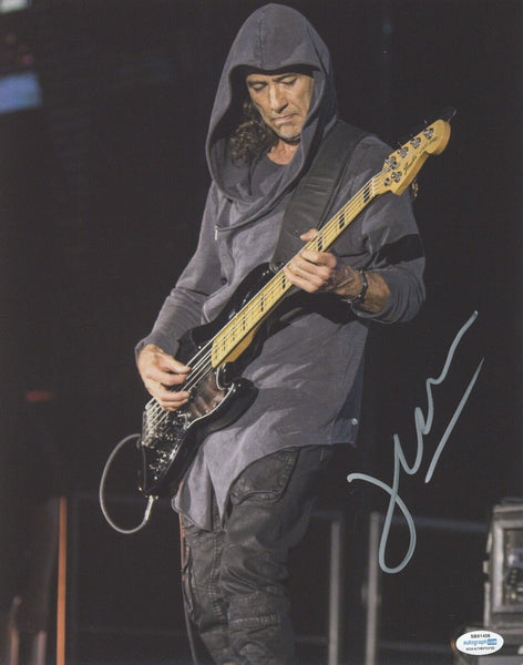 Juan Calleros Signed Autographed 11x14 Photo Mana Band Bassist ACOA COA