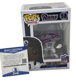 Todd Gurley Signed Autograph Funko Pop Figure Los Angeles Rams #58 Beckett COA