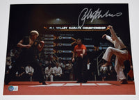 Ralph Macchio Signed Autograph 11x14 Photo The Karate Kid Crane Kick Beckett COA