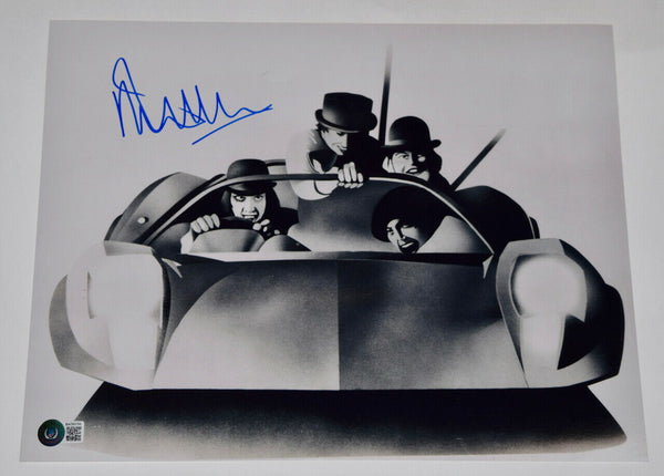 Malcolm McDowell Signed Autograph 11x14 Photo A Clockwork Orange Beckett BAS COA