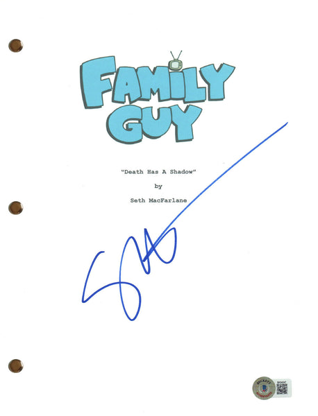 Seth MacFarlane Signed Autograph Family Guy Pilot Episode Script Beckett COA