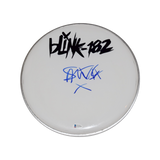 Travis Barker Signed Autographed 12" Drumhead Blink 182 Beckett BAS COA