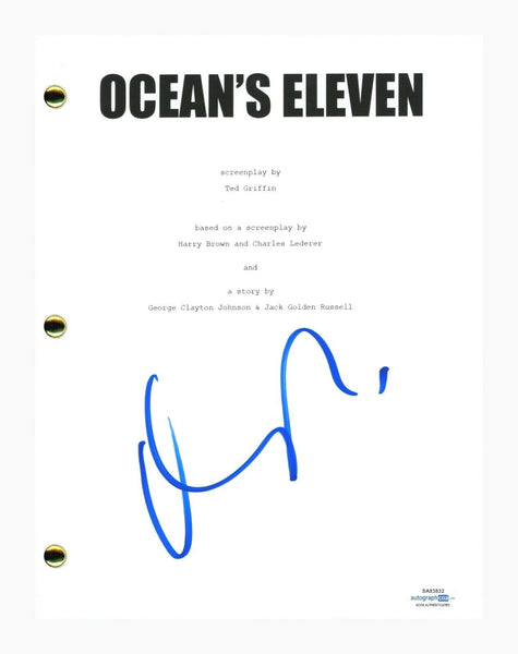 Matt Damon Signed Autographed Ocean's Eleven Movie Script Screenplay ACOA COA