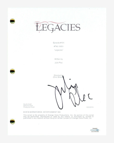 Julie Plec Signed Autographed Legacies Pilot Episode Script ACOA COA