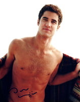 Darren Criss Signed Autograph 8x10 Photo GLEE Hot Sexy Actor Shirtless Pose COA