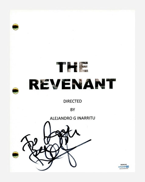 Domhnall Gleeson Signed Autograph The Revenant Movie Script Screenplay ACOA COA