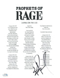 B-Real Signed Autograph Prophets of Rage Living On The 110 Lyric Sheet ACOA COA