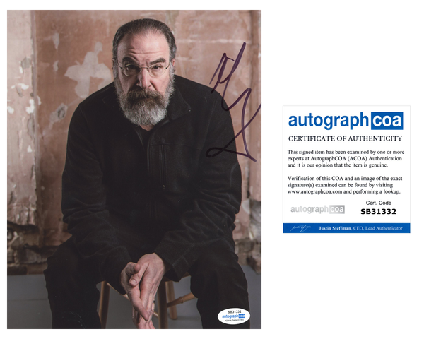 Mandy Patinkin Signed Autographed 8x10 Photo Homeland Criminal Minds ACOA COA