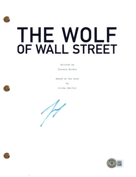 Leonardo DiCaprio Signed Autograph The Wolf of Wall Street Script Beckett COA