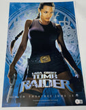 Angelina Jolie Signed Lara Croft Tomb Raider 12x18 Movie Poster Beckett COA