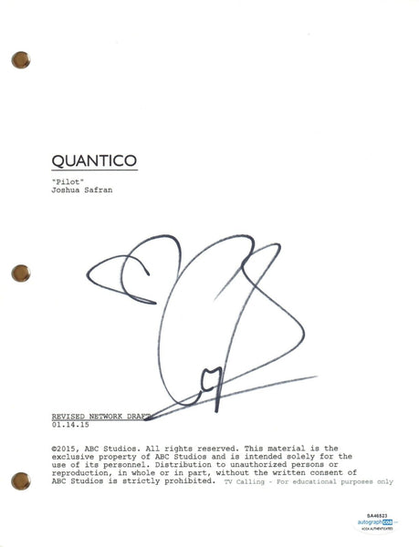 Priyanka Chopra Signed Autograph Quantico Pilot Script Screenplay ACOA COA