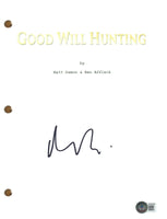 Matt Damon Signed Autograph Good Will Hunting Full Movie Script Beckett COA