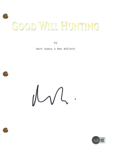 Matt Damon Signed Autograph Good Will Hunting Full Movie Script Beckett COA