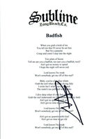 Eric WIlson Signed Autographed Sublime BADFISH Song Lyric Sheet COA