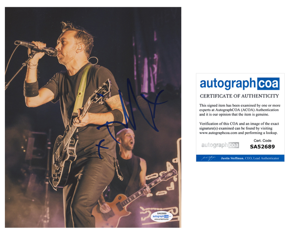 Tim McIlrath Signed Autographed 8x10 Photo Rise Against ACOA COA