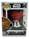 Tim Rose Signed Funko Pop Star Wars Admiral Akbar #617 Autograph Beckett COA