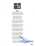 John Rzeznik Signed Autographed Goo Goo Dolls IRIS Lyric Sheet ACOA COA