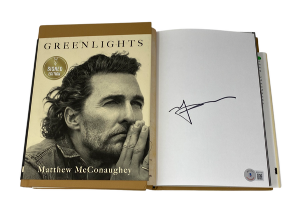 Matthew McConaughey Signed Autographed Greenlights 1st Edition Book Beckett COA