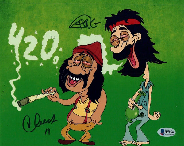 Cheech Marin Tommy Chong Signed Autograph 8x10 Photo 420 BAS Beckett COA