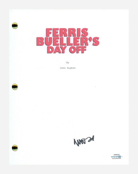 Matthew Broderick Signed Autographed Ferris Bueller's Day Off Script ACOA COA