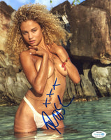 Rose Bertram Signed Autograph 8x10 Photo Sports Illustrated Swimsuit Model ACOA