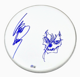 Glenn Danzig Signed Autographed 14" Drumhead Sketch Artwork Misfits Beckett COA